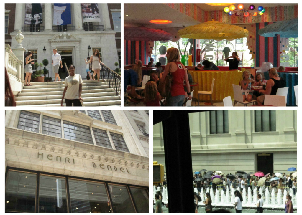 collage of Gossip Girl Tour spots during the On Location Tour