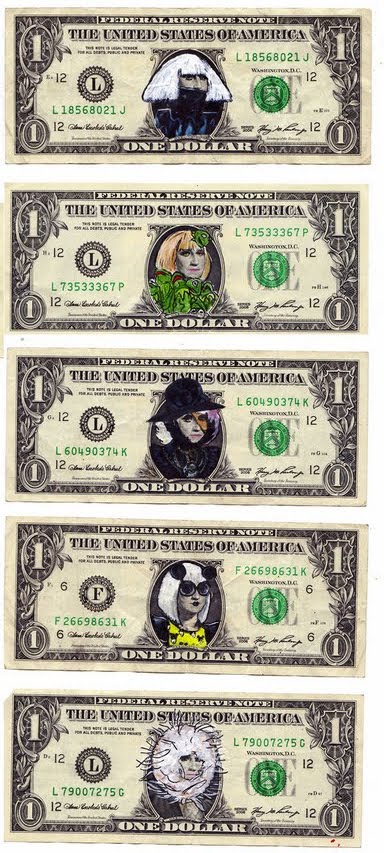 Lady Gaga Dollars by Craig Gleason