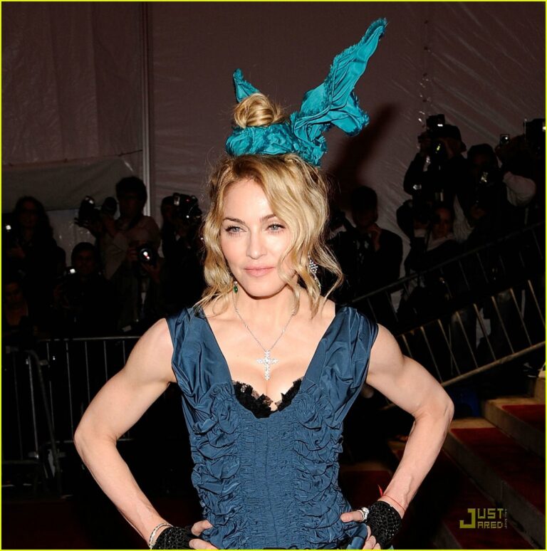Madonna in bunny ears at the 2009 Met Gala