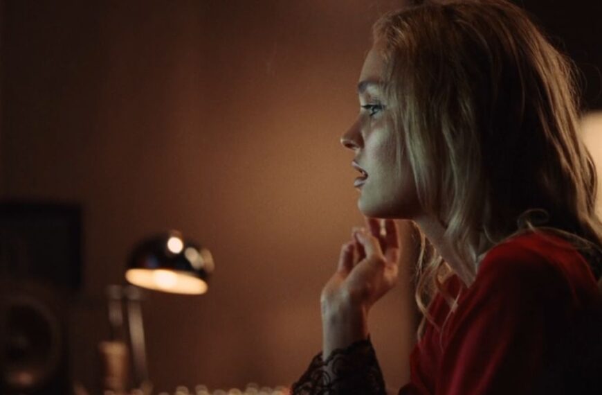 Joss in her studio smoking a cigarette in The Idol Episode 1